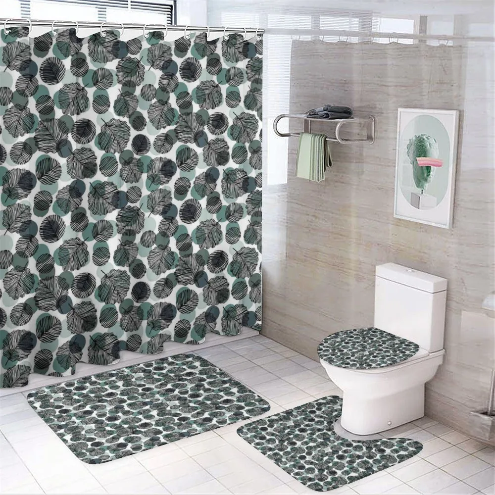 Abstract Dots Foliage — 4-Piece Bathroom Set preview
