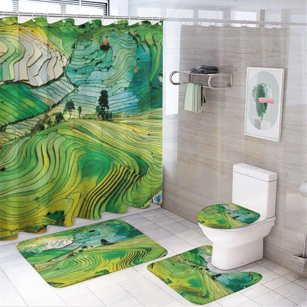Aerial Scenery Nature — 4-Piece Bathroom Set preview
