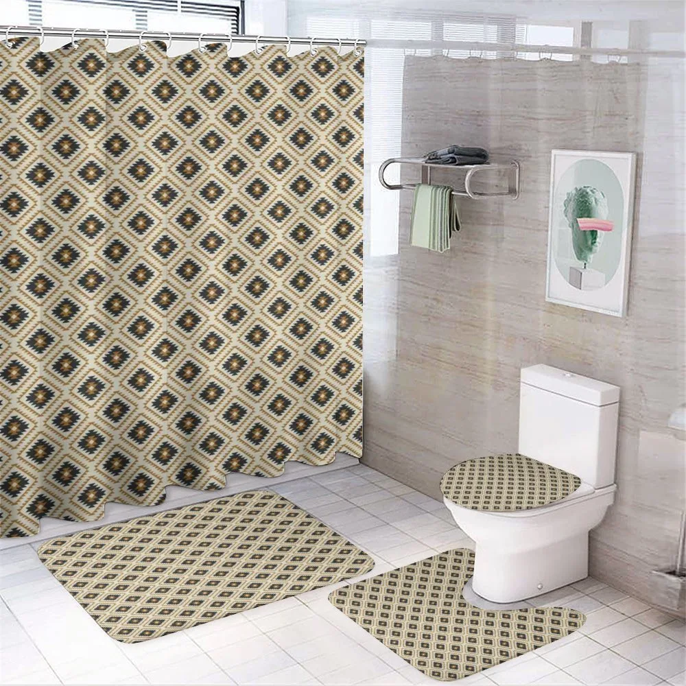 Boho Mexican Pattern — 4-Piece Bathroom Set preview