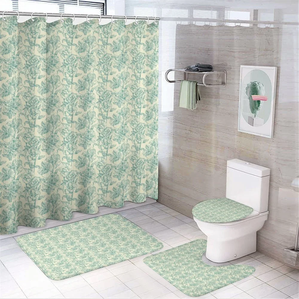 Botanical Floral Vintage — 4-Piece Bathroom Set preview