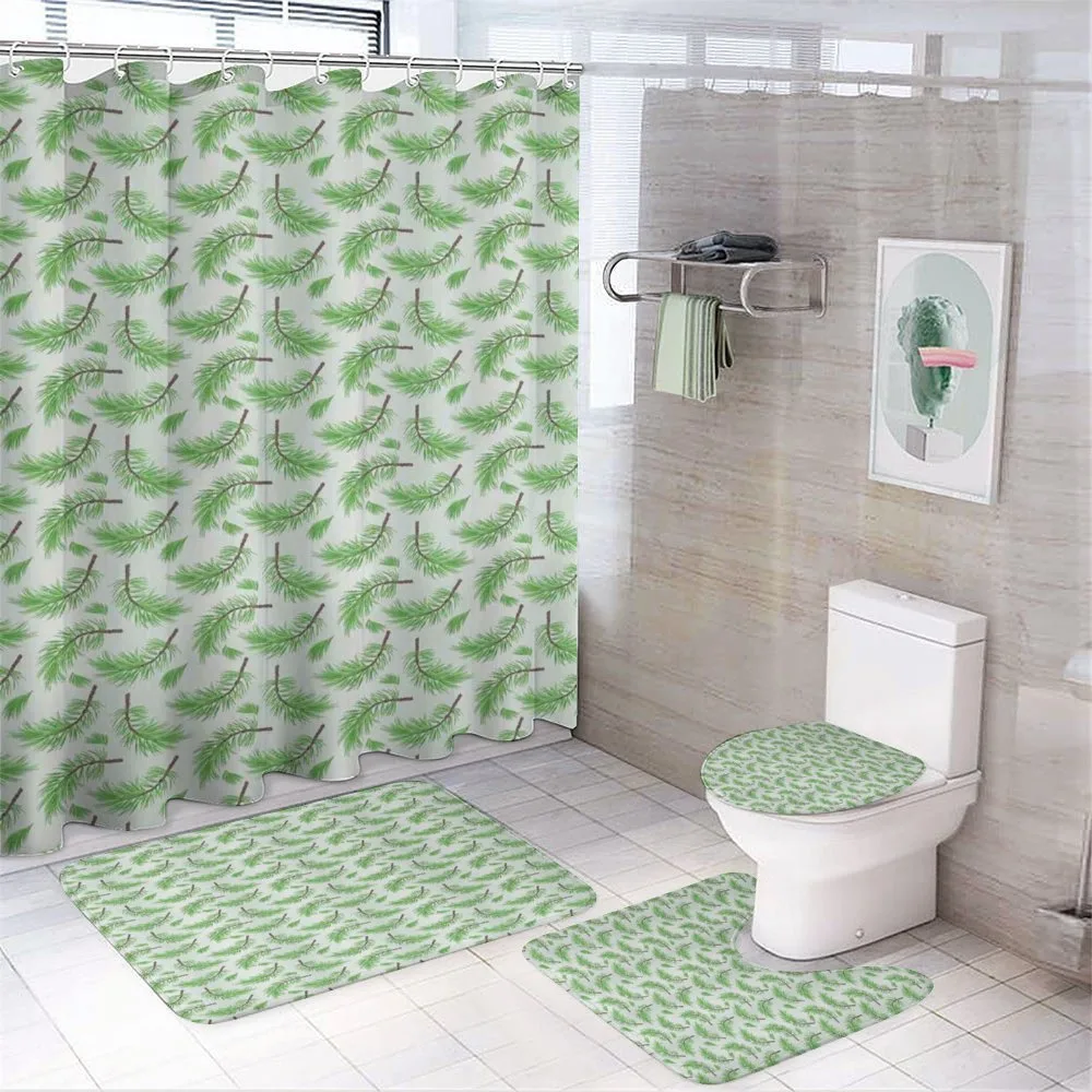 Falling Pine Tree Branches — 4-Piece Bathroom Set preview