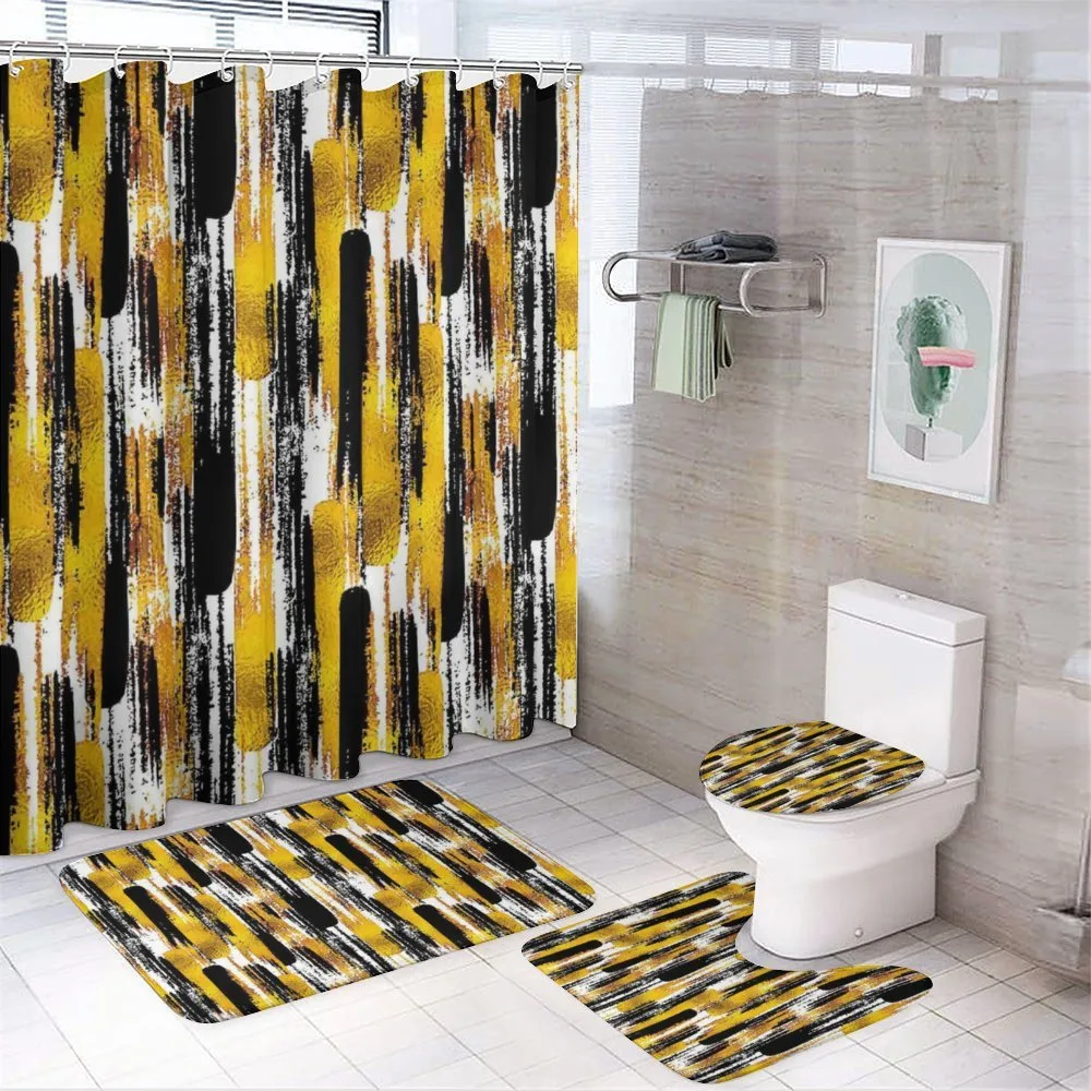 Grunge Art Brushstrokes — 4-Piece Bathroom Set preview