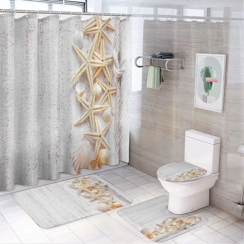 Seashells and Starfish — 4-Piece Bathroom Set preview