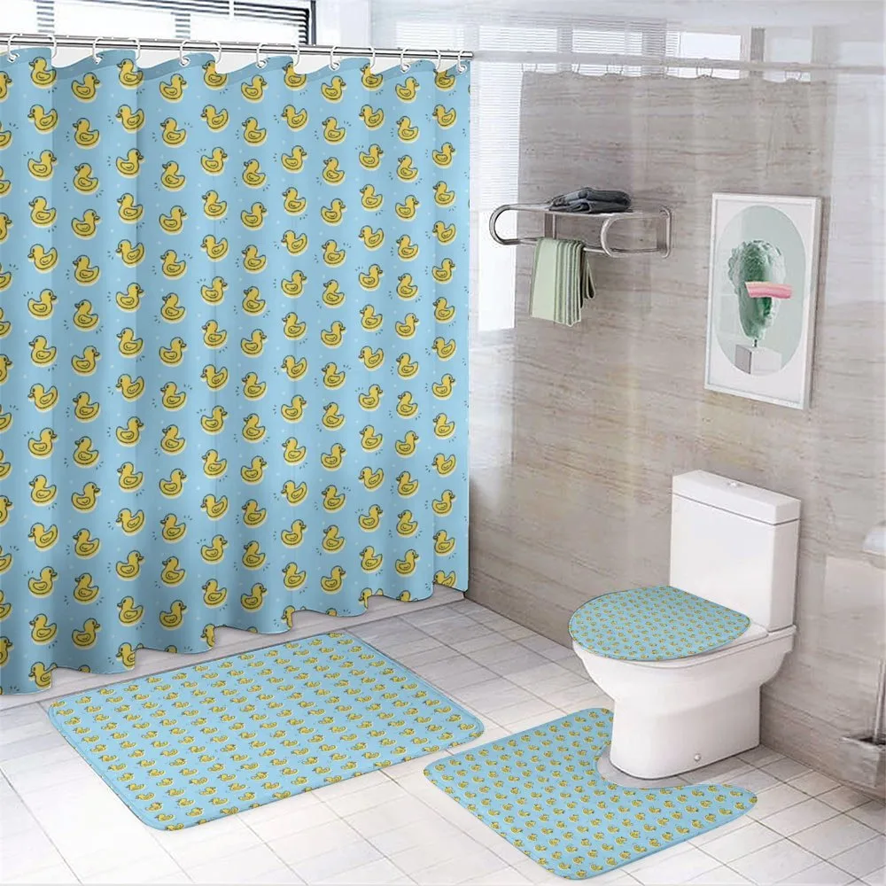 Toy Duck Pattern — 4-Piece Bathroom Set preview