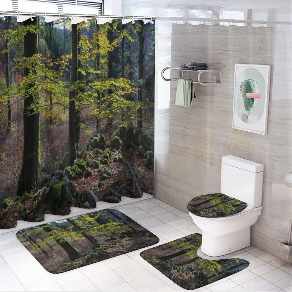 Trees Autumn Wilderness — 4-Piece Bathroom Set preview
