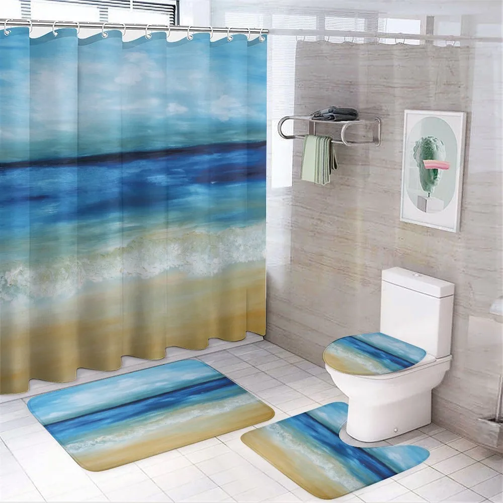 Tropical Sandy Beach — 4-Piece Bathroom Set preview