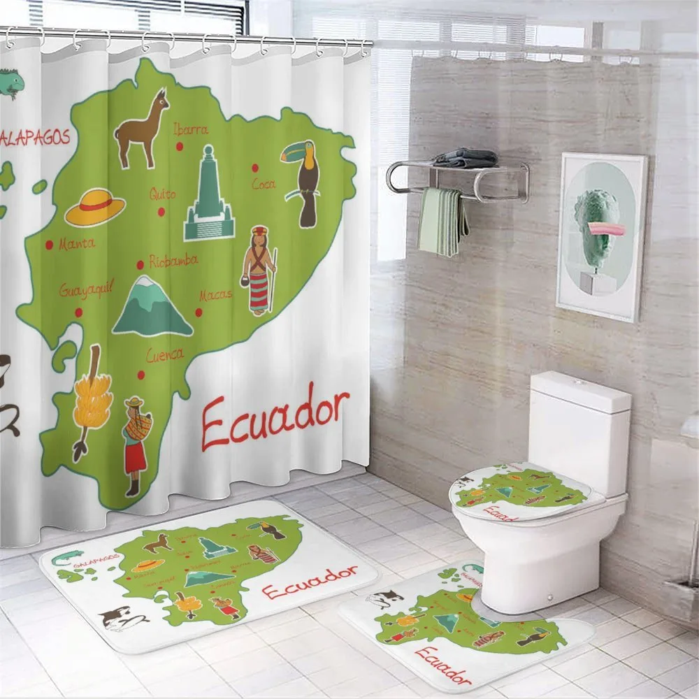 Infographic Map Landmarks — 4-Piece Bathroom Set preview