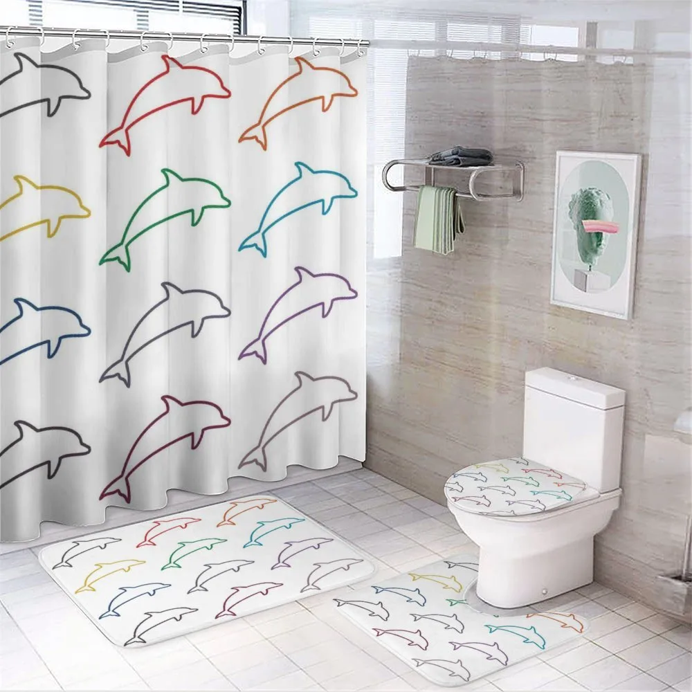 Jumping Dolphins — 4-Piece Bathroom Set preview