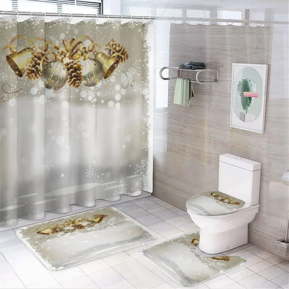 Snowflakes Winter Holiday — 4-Piece Bathroom Set preview