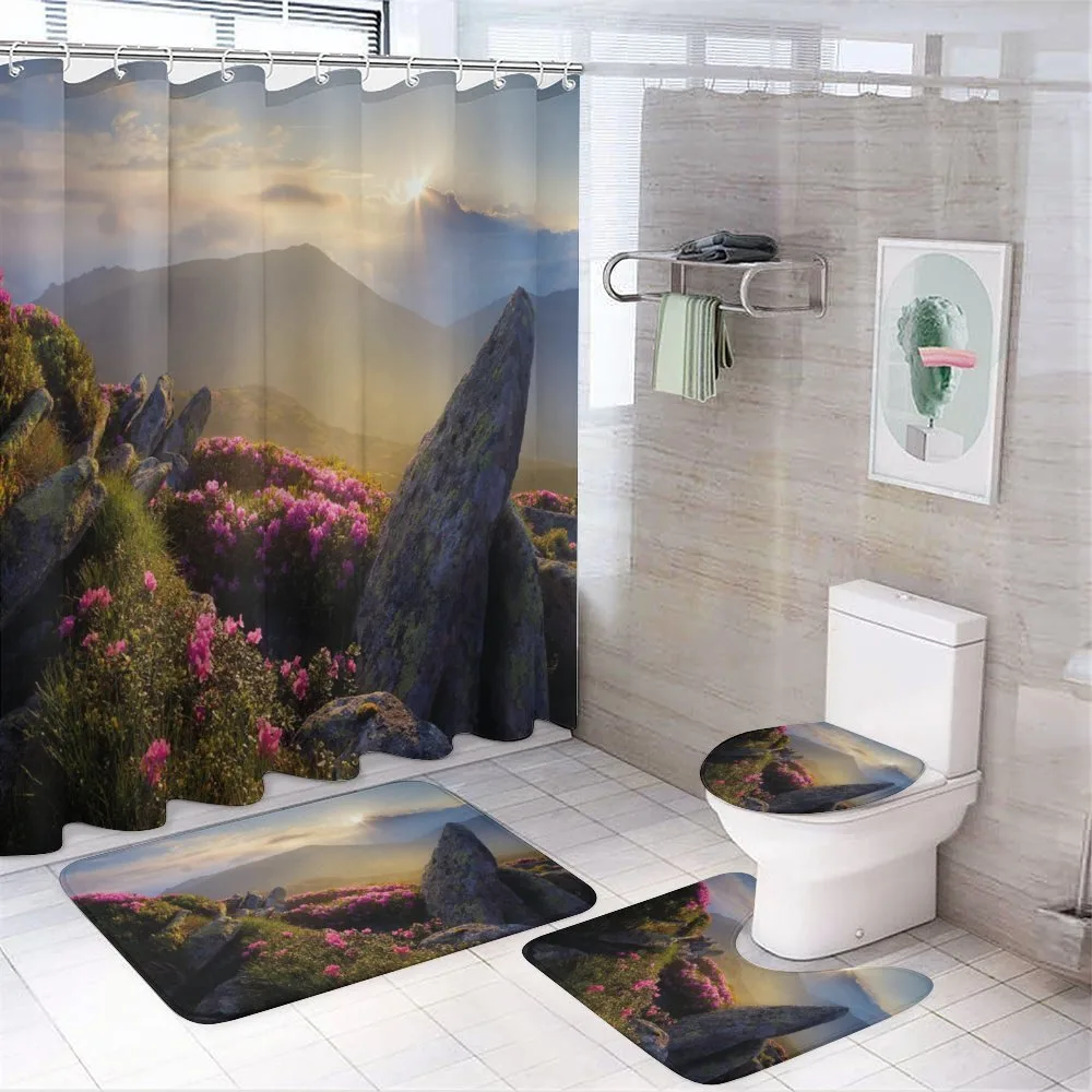 Sunrise Rhodonderons — 4-Piece Bathroom Set preview