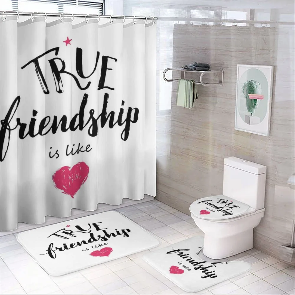 True Friendship and Heart — 4-Piece Bathroom Set preview