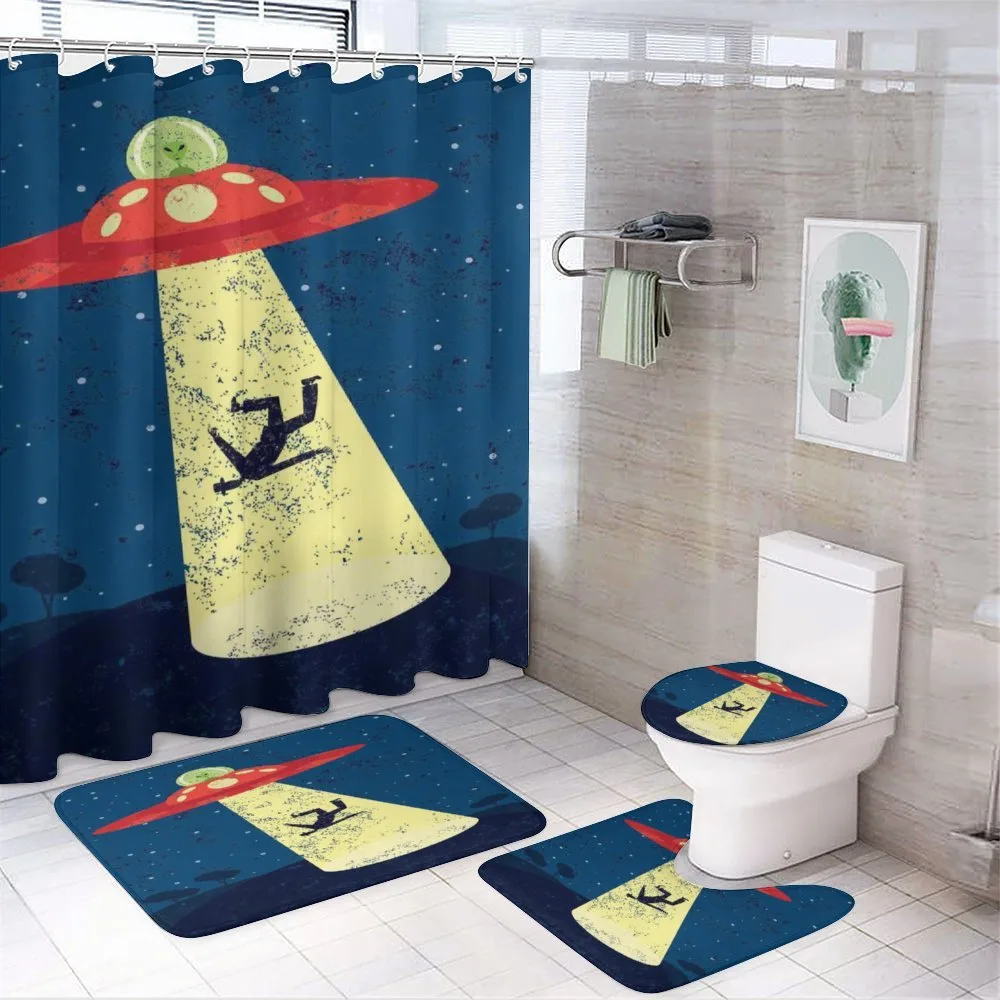 Alien Abduction Space — 4-Piece Bathroom Set preview