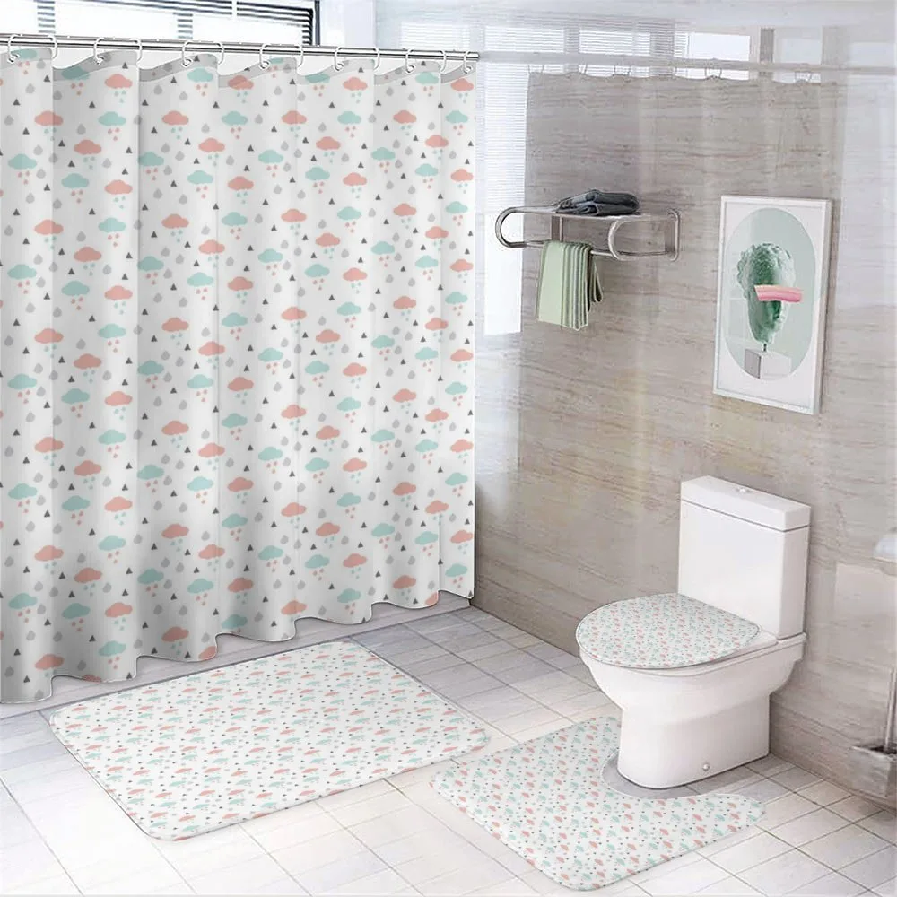 Clouds Raindrops Winter — 4-Piece Bathroom Set preview