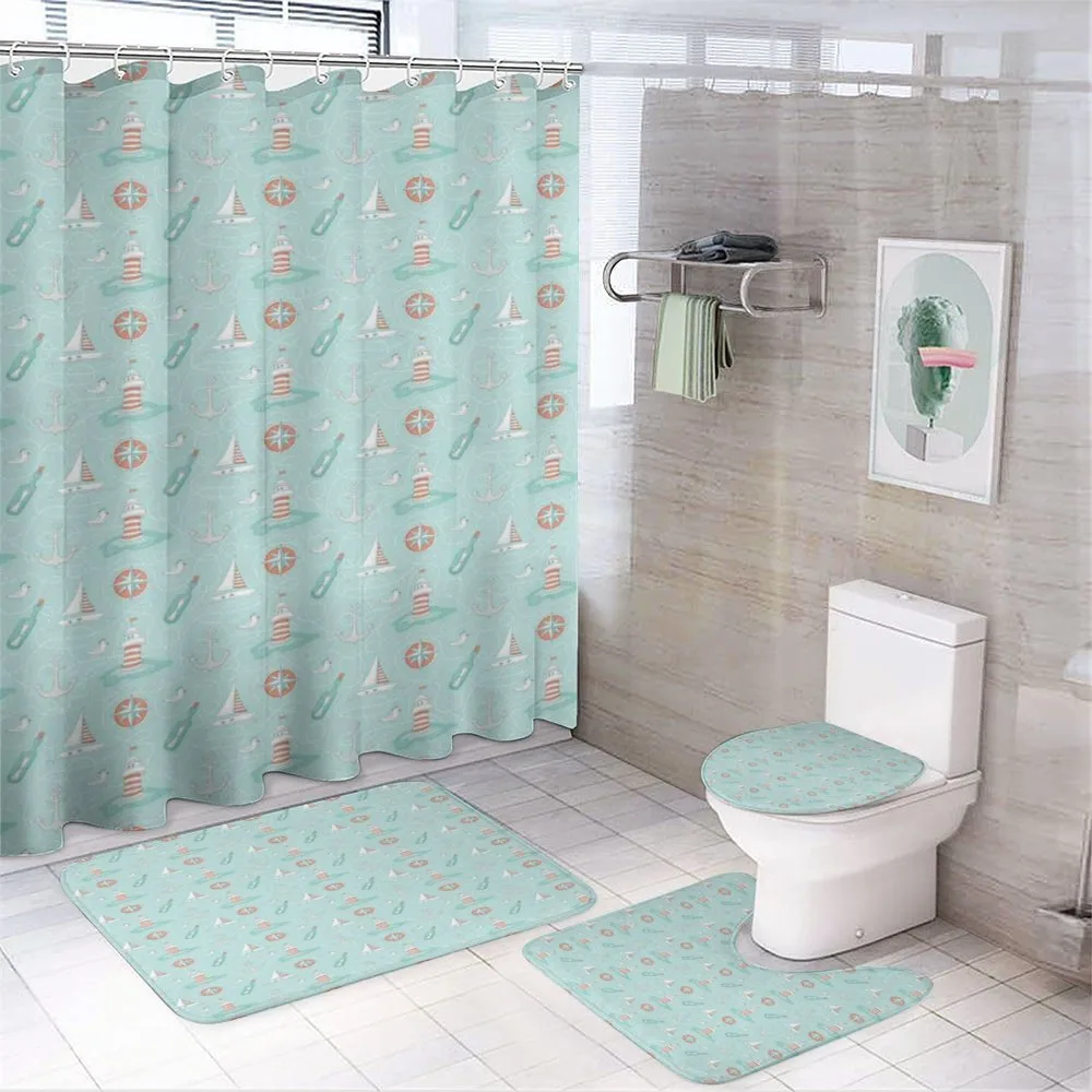 Dashed Trace Font — 4-Piece Bathroom Set preview