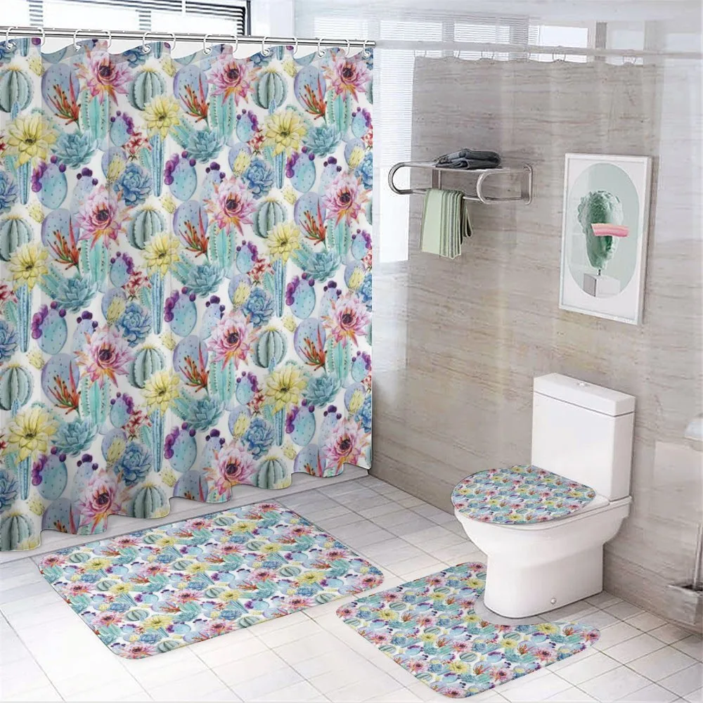 Desert Sand Wild Flowers — 4-Piece Bathroom Set preview