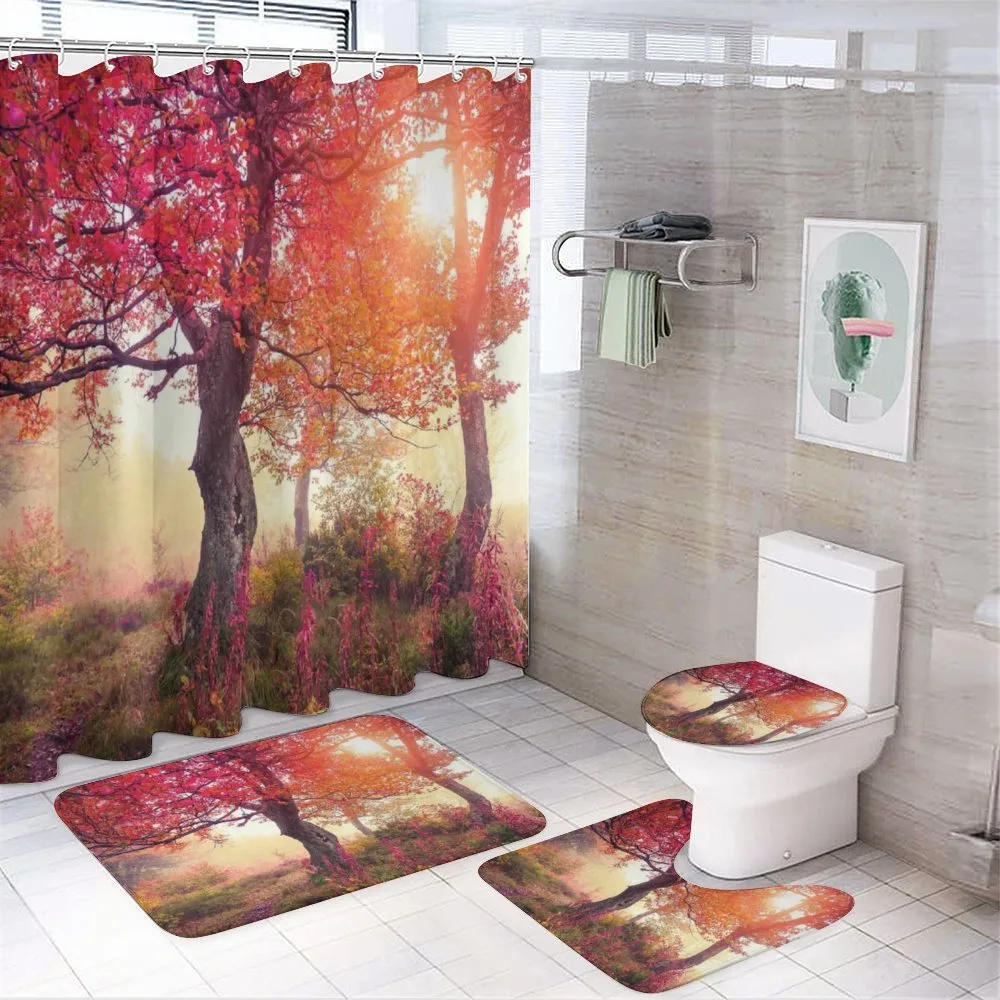 Flowers in Park Fall — 4-Piece Bathroom Set preview