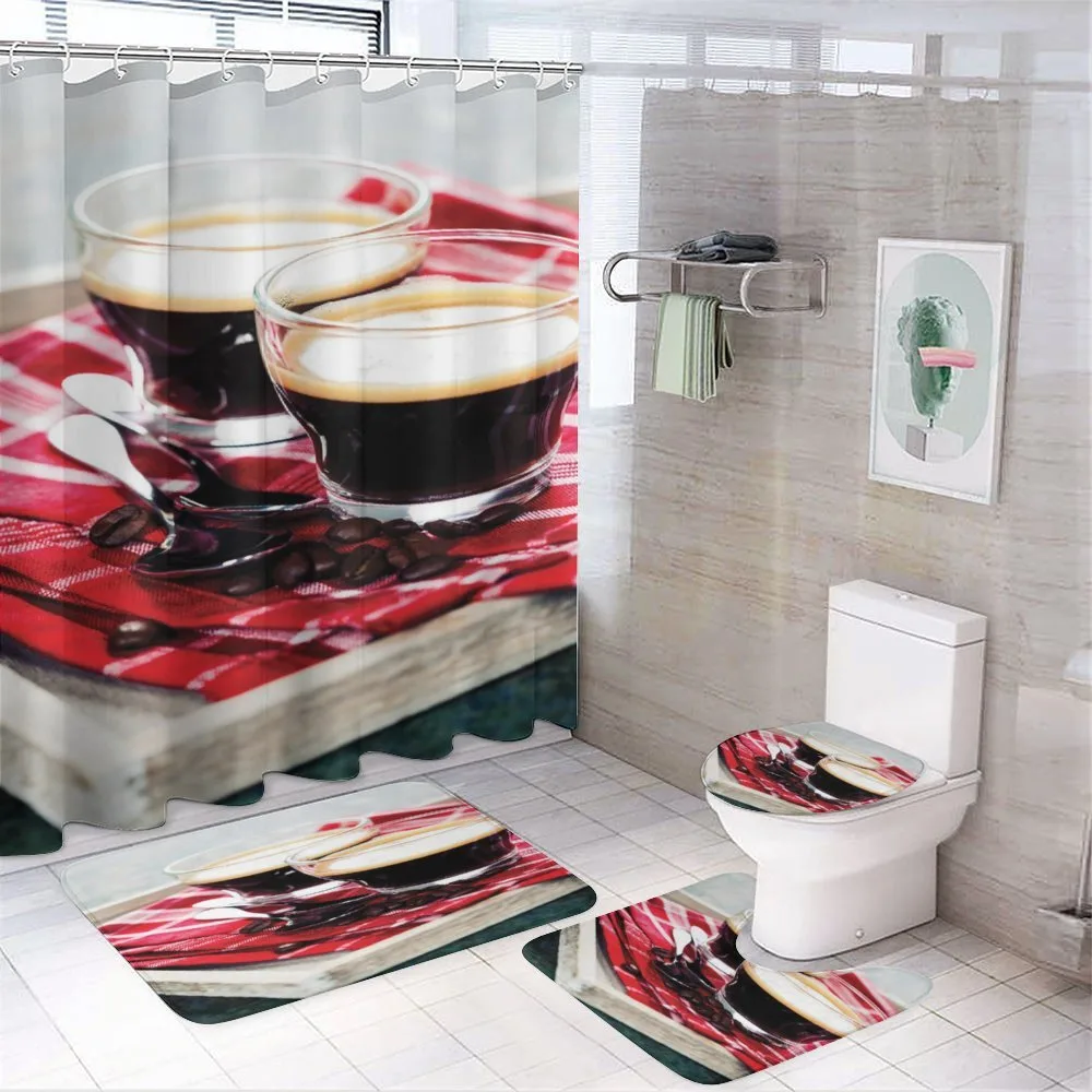 Freshly Brewed Espresso — 4-Piece Bathroom Set preview