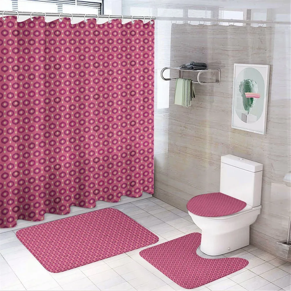 Ogee Motif in Colors — 4-Piece Bathroom Set preview