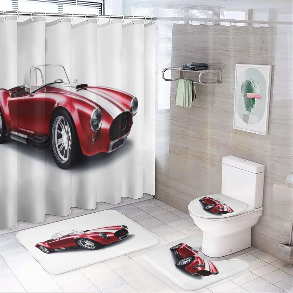 Old Fashioned Vintage Car — 4-Piece Bathroom Set preview