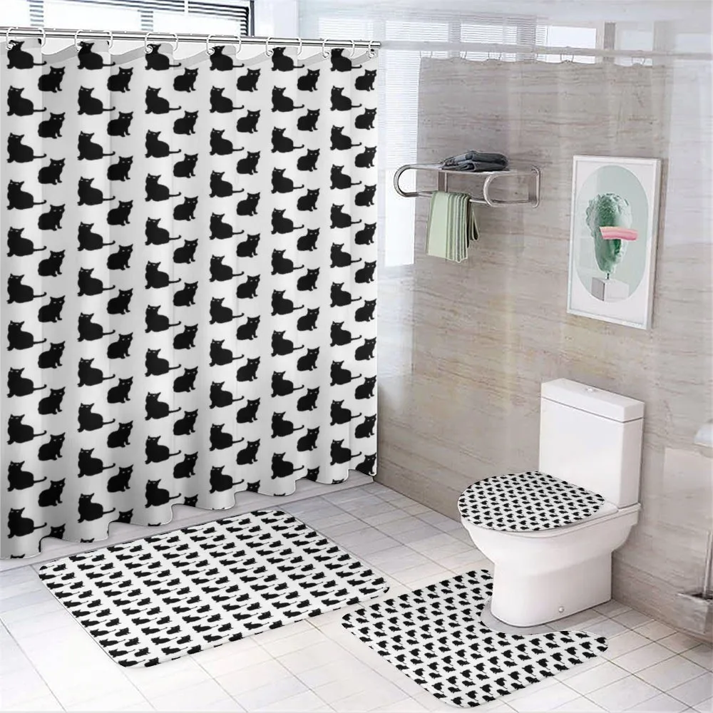 Playful Black Kittens — 4-Piece Bathroom Set preview