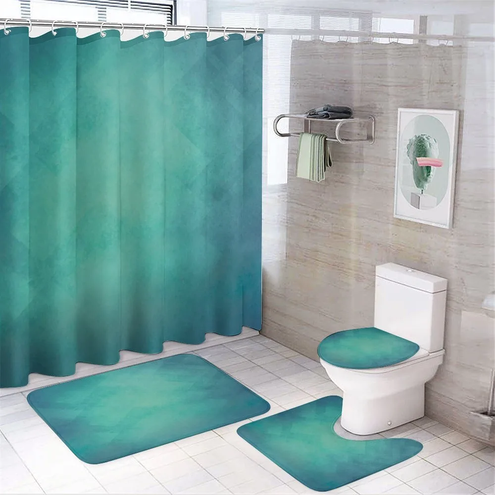 Retro Grunge Tranquil — 4-Piece Bathroom Set preview