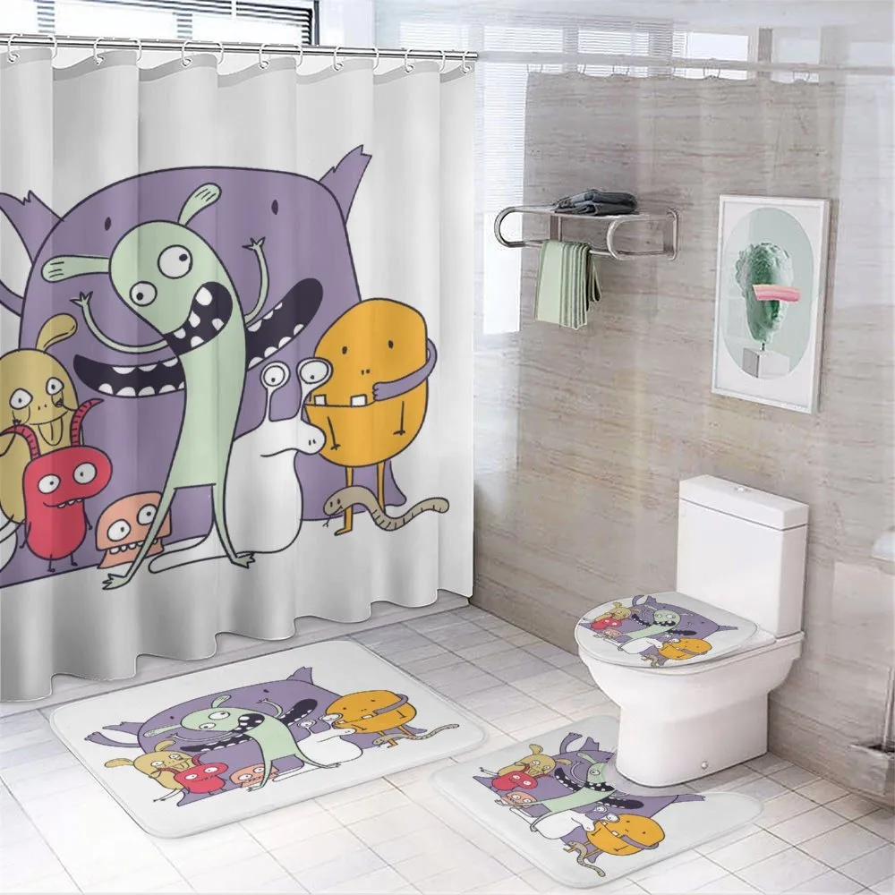 Spooky Fun Monsters or Beasts — 4-Piece Bathroom Set preview