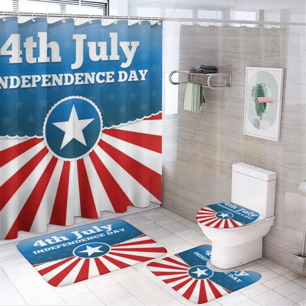 Stars Stripes Patriotic — 4-Piece Bathroom Set preview