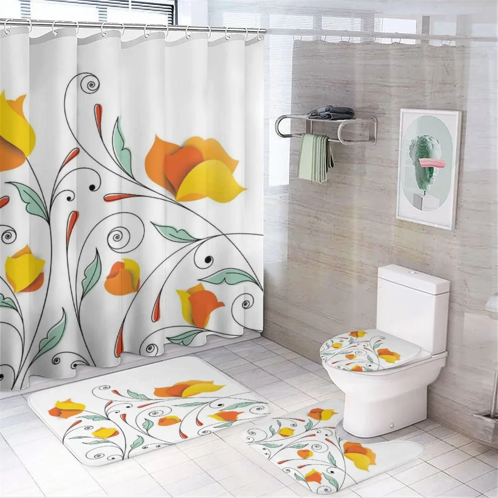 Swirled Romantic Branch — 4-Piece Bathroom Set preview