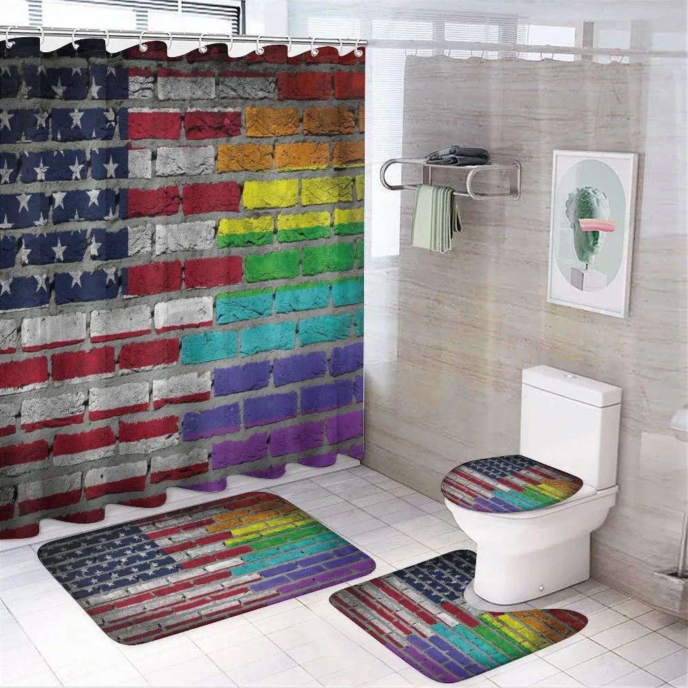 Brick Wall Pride — 4-Piece Bathroom Set preview