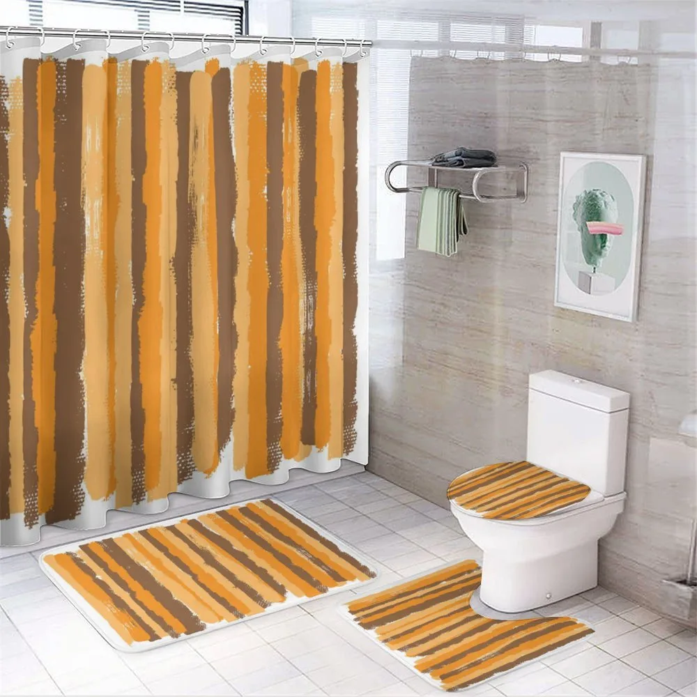 Grunge Vertical Line — 4-Piece Bathroom Set preview