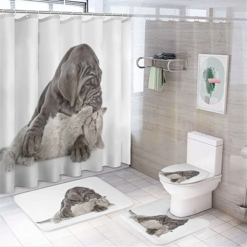 Hugging Cozy Animals — 4-Piece Bathroom Set preview