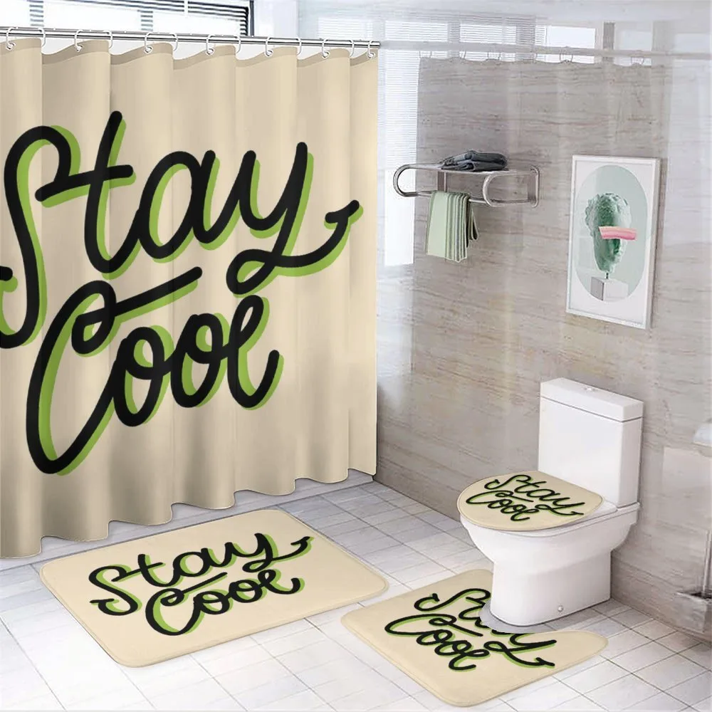 Modernistic Typography — 4-Piece Bathroom Set preview