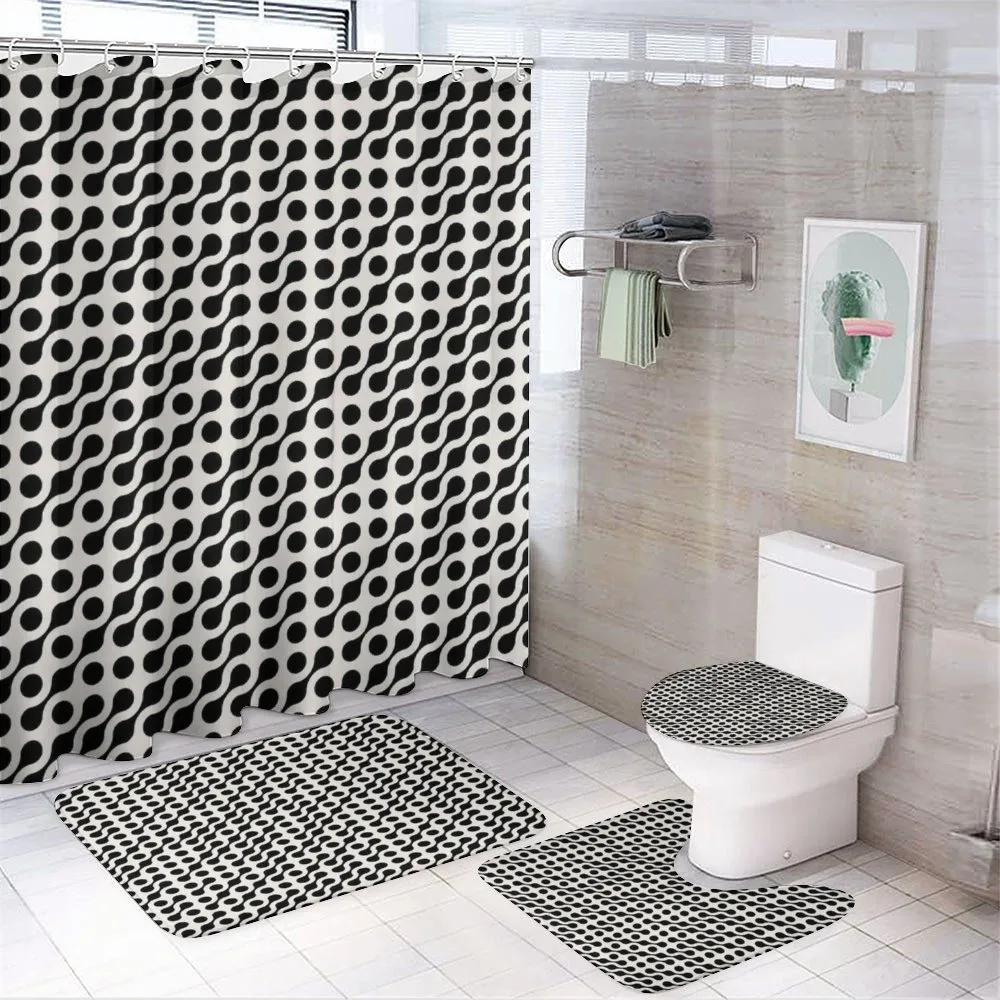 Rounded Circles — 4-Piece Bathroom Set preview