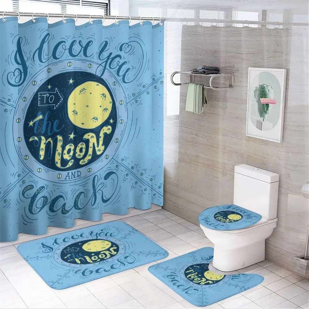 Astronomy Space Map — 4-Piece Bathroom Set preview