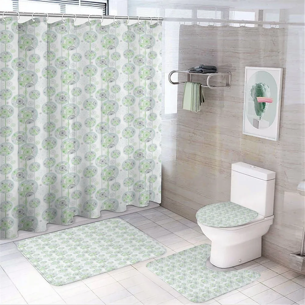 Blowball Pattern — 4-Piece Bathroom Set preview