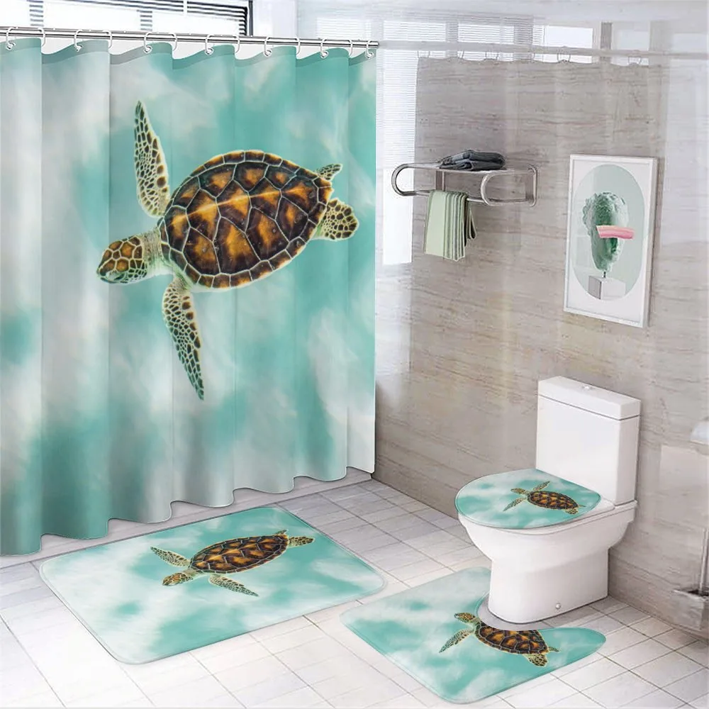 Endangered Baby Turtle — 4-Piece Bathroom Set preview