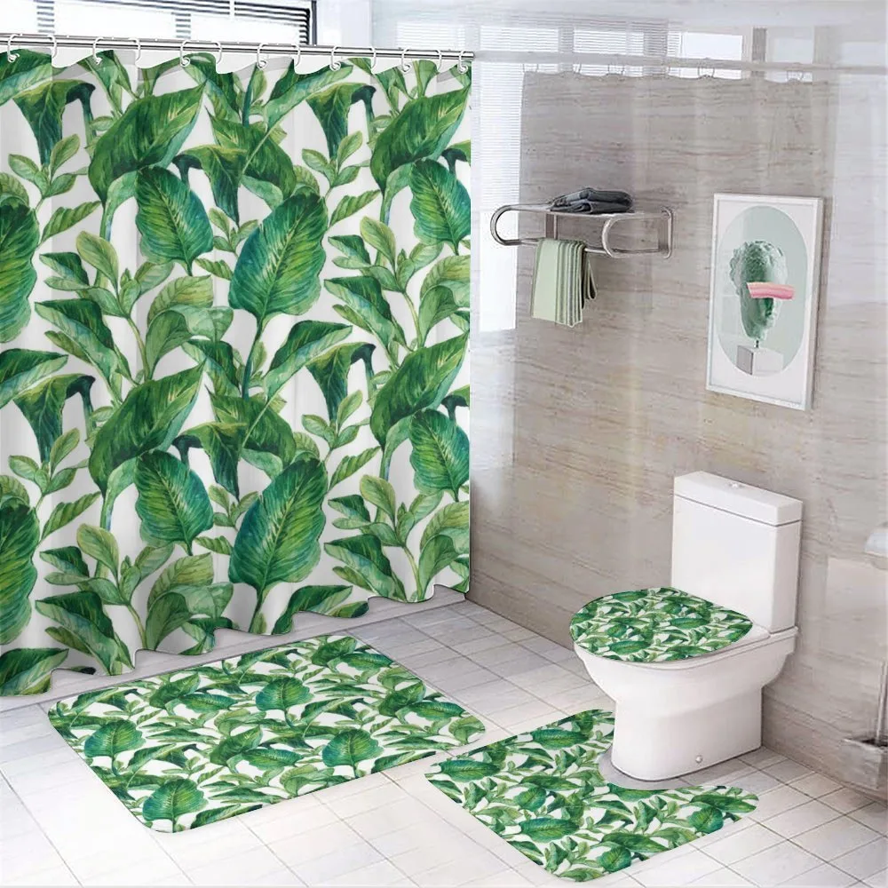 Equatorial Leaves — 4-Piece Bathroom Set preview