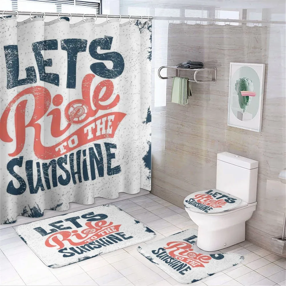 Lets Ride Words — 4-Piece Bathroom Set preview