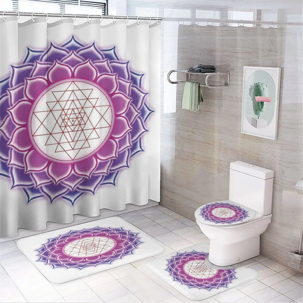 Mystical Yantra Mandala — 4-Piece Bathroom Set preview