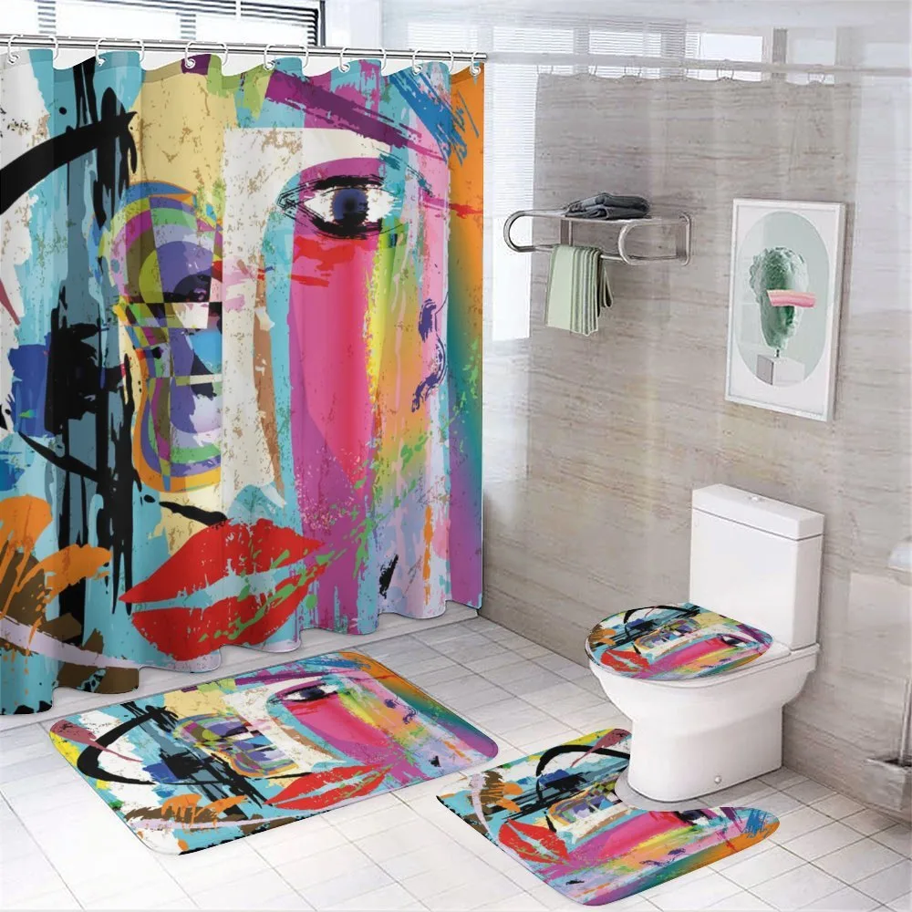 Paint Strokes Splashes — 4-Piece Bathroom Set preview