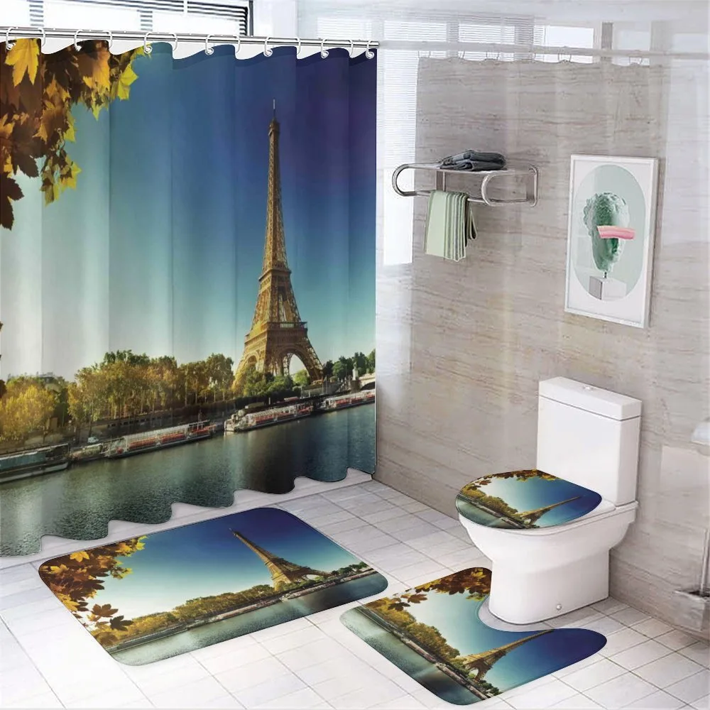Paris with Tower — 4-Piece Bathroom Set preview