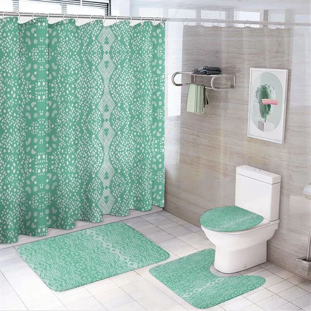 Retro Lace Pattern — 4-Piece Bathroom Set preview