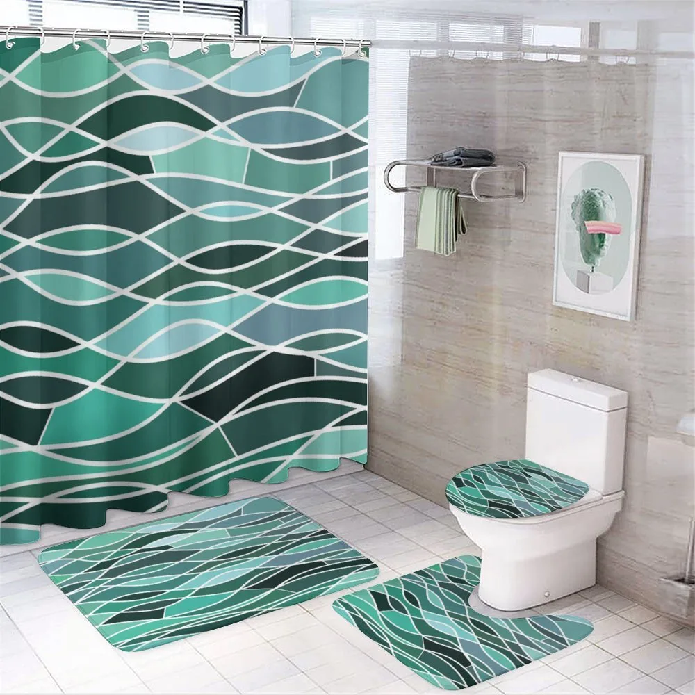 Stained Glass Composition — 4-Piece Bathroom Set preview
