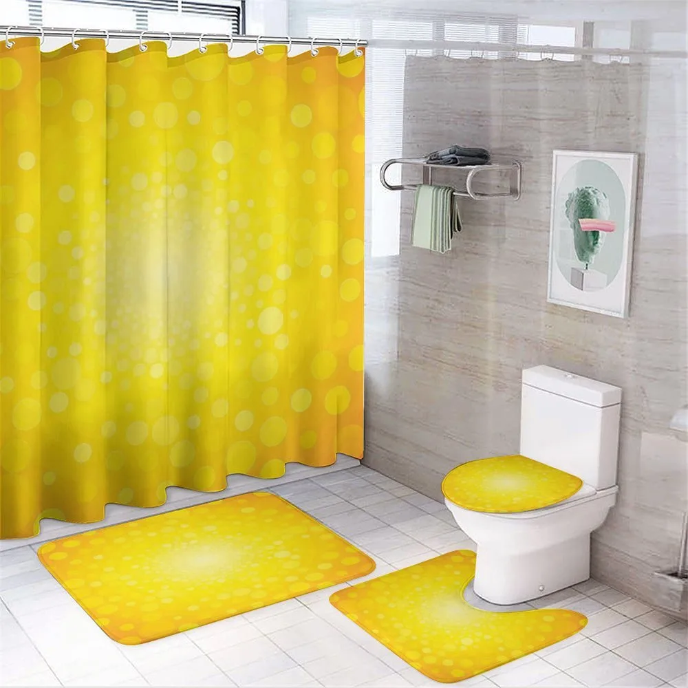 Sunrise Polka Abstract — 4-Piece Bathroom Set preview