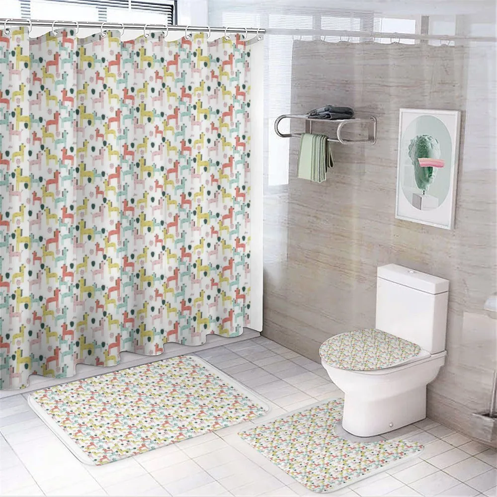 Abstract Animal Cactus — 4-Piece Bathroom Set preview