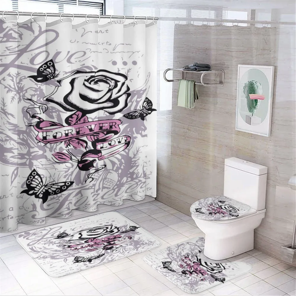 Abstract Butterflies Love — 4-Piece Bathroom Set preview