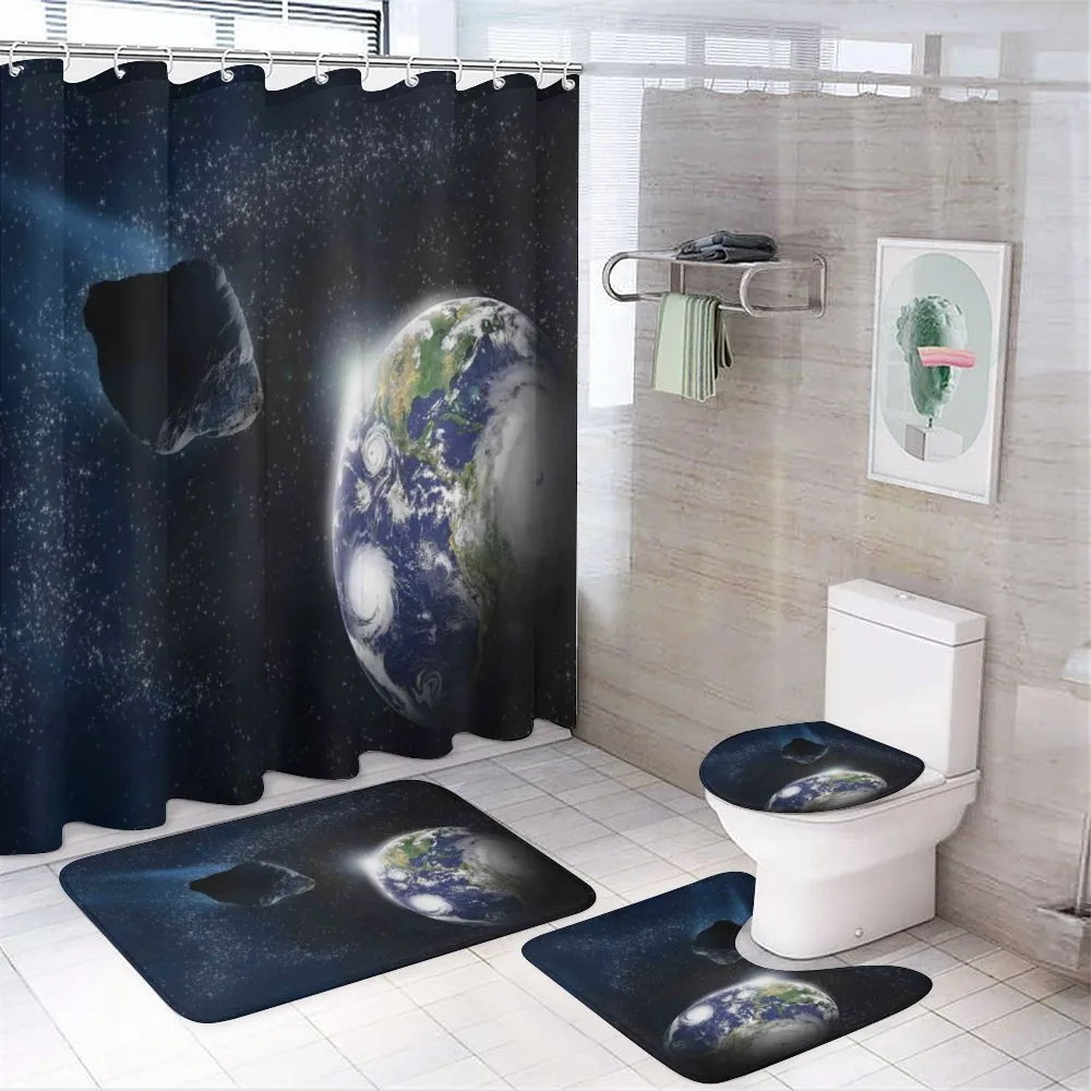 Asteroid Rocky Space — 4-Piece Bathroom Set preview