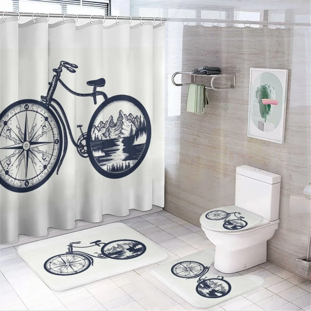 Compass and Landscape Wheels — 4-Piece Bathroom Set preview