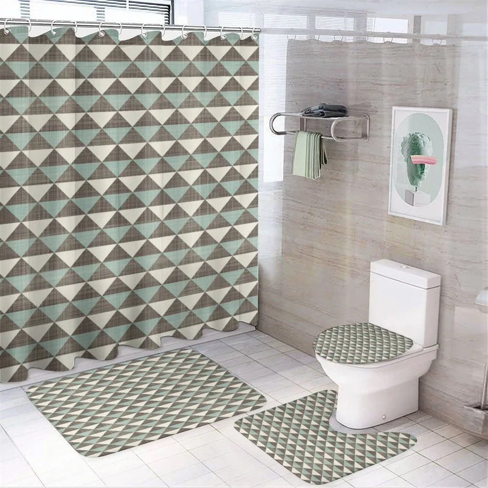 Cubism Triangles — 4-Piece Bathroom Set preview