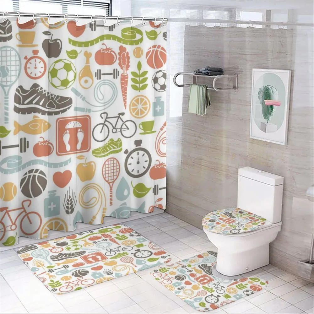 Fitness Sport Healthy — 4-Piece Bathroom Set preview